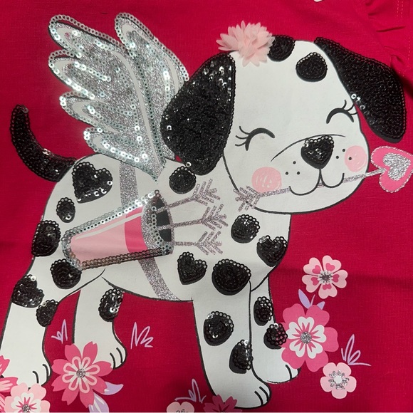 ISAAC MIZRAHI NEW YORK Other - ISAAC MIZRAHI NEW YORK Sz 7/8 Little Girls Dalmatian Ruffle Sleeve Top